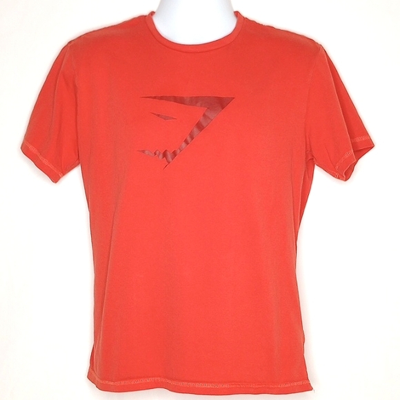 Gymshark Men's Orange Short Sleeve Graphic Print T-shirt Size Medium - Picture 2 of 8